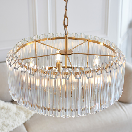 Valentina 5 Pendant Light Brushed Aged Brass