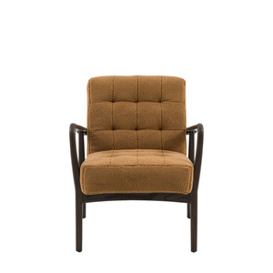 Humber Armchair Ochre Faux Sheepskin 690x760x800mm