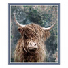 Obraz w ramie „Dougal” – niebieski / brązowy, 53,5 × 1,8 × 63,5 cm