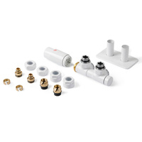 Zestaw zaworów Twins kątowy lewy Biały