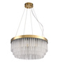Lampa wisząca GLORIA  60 cm - żyrandol LED, kryształowo-złoty