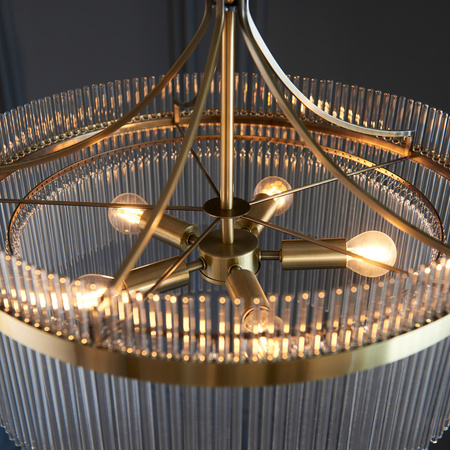 Marietta 5 Pendant Light Antique Brass