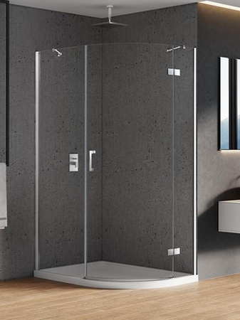 KABINA NEW MERANA ASYMETRYCZNA L 100x80x195 CZYSTE 6mm ACTIVE SHIELD
