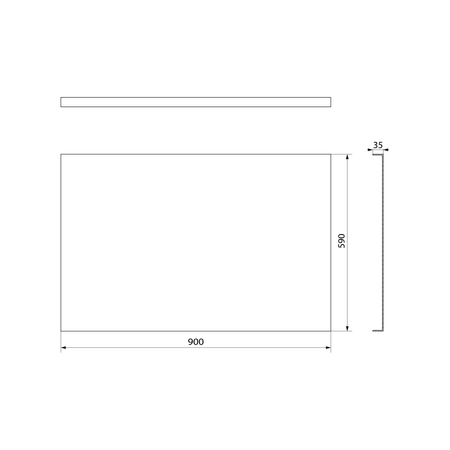 PLAIN obudowa boczna 90x59cm, czarny mat