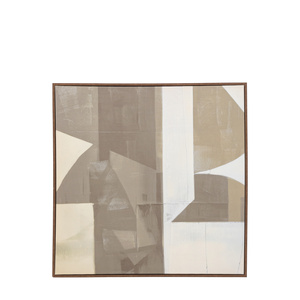 Obraz w ramie „Cemento Abstract” – brązowy, 80 × 3 × 80 cm
