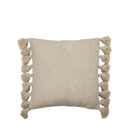 Woven Cushion with Tassels Black 450x450mm