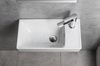 NUALI umywalka ceramiczna 50x25cm, bateria z prawej strony, biała