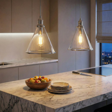LAMPA WISZĄCA CHROMOWANA NOWOCZESN FEROLI