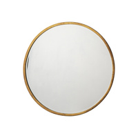 Lustro okrągłe Higgins w kolorze antycznego złota 600 x 600 mm