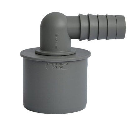HT korek z wypustem na wąż 19-21mm, kątowy, DN50