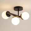 AVOLA plafon 3 kulki czarne/białe