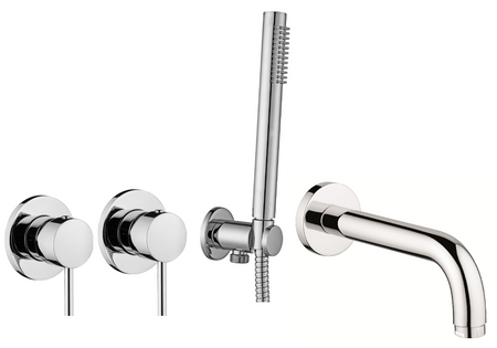 Zestaw wannowy podtynkowy z wylewką L-175mm-Emmevi Rubinetterie/Piper