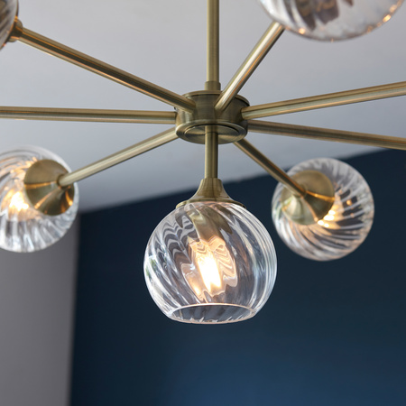 Allegra 8 Pendant Light Antique Brass