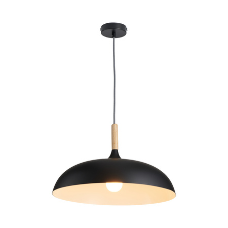 Lampa wisząca SAUCER 45 cm -  czarna minimalistyczna oprawa do wnętrz nowoczesnych
