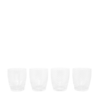 Swirl Tumbler Glass Clear (4pk) 85x85x97mm