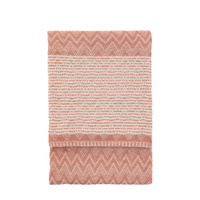 Nalu Knitted Herringbone Throw Apricot 1300x1700mm