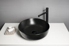 RONDEA umywalka ceramiczna nablatowa średnica 41cm, czarny mat