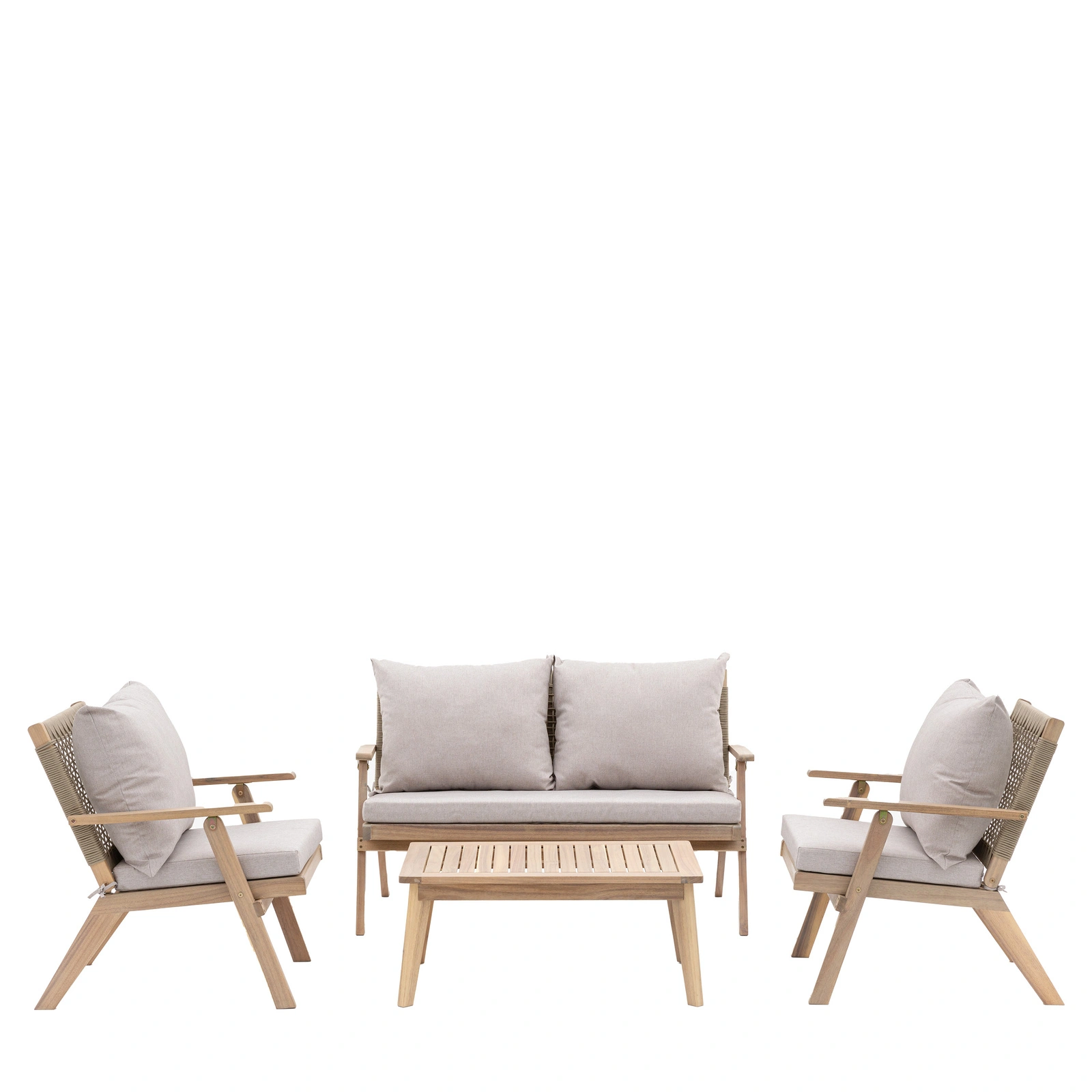 Zestaw ogrodowy MARINA – sofa 2-osobowa + 2 fotele + stolik, drewno akacjowe, 4 osoby pol_pl_Marina-Lounge-Set-152691_1