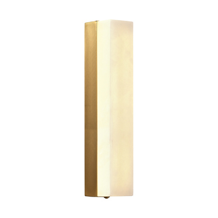 Lampa ścienna BLOCK 40 cm - kinkiet prostokątny, biały marmur i mosiądz