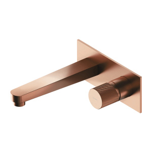 CONTOUR bateria umywalkowa podtynkowa, miedź szczotkowana