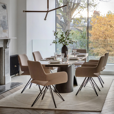 Bresso Dining Table Black 1600/2400x900x760mm