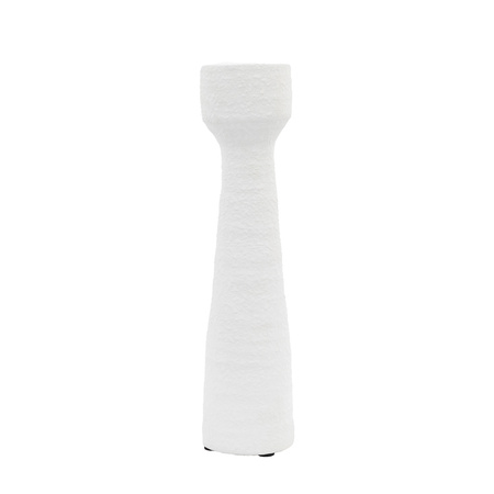 Luna Candlestick Small White (S/2) 85x85x330mm