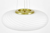 NOWOCZESNA LAMPA WISZĄCA BIAŁO-ZŁOTA MONARTE D48