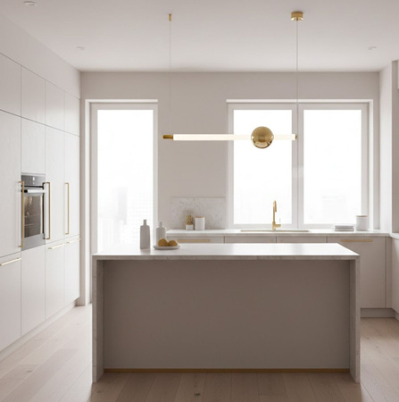 Lampa wisząca O-LINE 63 - LED, 63 cm, złoty połysk