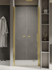 Drzwi wnękowe NEW SOLEO LIGHT GOLD 2D U 80x195 szkło czyste 6mm Active Shield 2.0 - wahadłowe