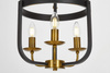 LAMPA WISZĄCA LOFT CZARNO-MOSIĘŻNA BERLING W3