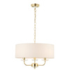 Nixon 3 Pendant Light Brass