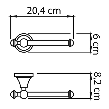 NEVIS wieszak na papier toaletowy, chrom
