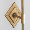 Kinkiet Diamond – antyczny mosiądz, 12,7 × 14 × 28,2 cm
