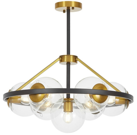 NOWOCZESNA LAMPA WISZĄCA CZARNO-ZŁOTA DONZANO W7 PRO