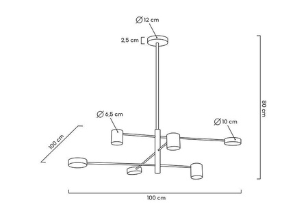 MOOSEE lampa wisząca PIAZETTA złota