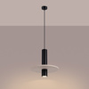 Lampa wisząca PELTA 1 czarna/beżowa