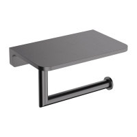MODERN PROJECT uchwyt na papier toaletowy z półką, antracyt szczotkowany