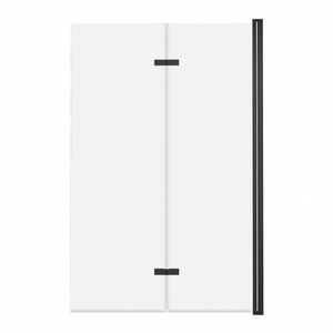 Parawan nawannowy 2-panelowy składany JEZIORAK 120 cm Czarny
