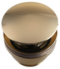 Odpływ umywalkowy 5/4", silent klik-klak, duży korek, 5-55 mm, złoto