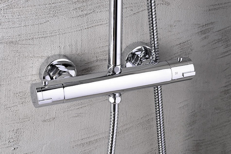 LIGA zestaw prysznicowy z baterią termostatyczną, chrom