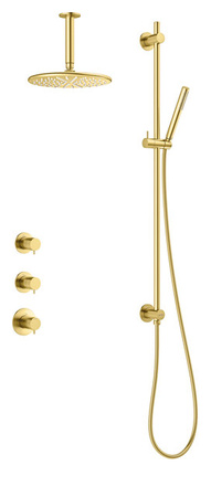 Silhouet SR2 Podtynkowy termostatyczny zestaw prysznicowy szczotkowany mosiądz pvd