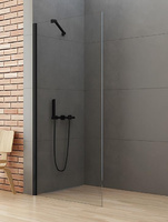 KABINA NEW SOLEO BLACK WALK-IN U 50x195 CZYSTE 6mm ACTIVE SHIELD