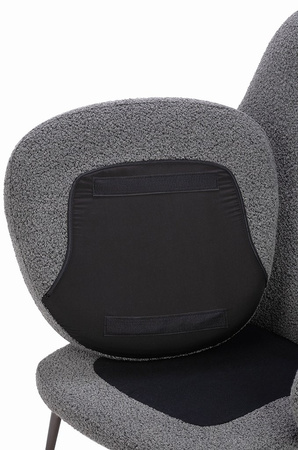 Fotel LOBBY TEDDY szary - stal, opal