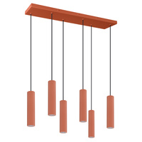 Lampa wisząca IVAR 6L ochra czerwona LED 3000K