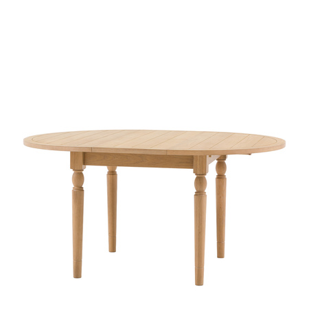 Eton Round Ext Dning Table Natural 1100/1500x750mm