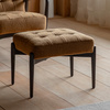 Humber Footstool Ochre Faux Sheepskin