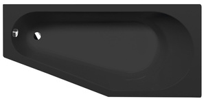 TIGRA R wanna asymetryczna 170x80x46cm, prawa, czarny mat