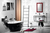 NIGRA wanna wolnostojąca, kompozyt,158x80x45cm, czarna/biała