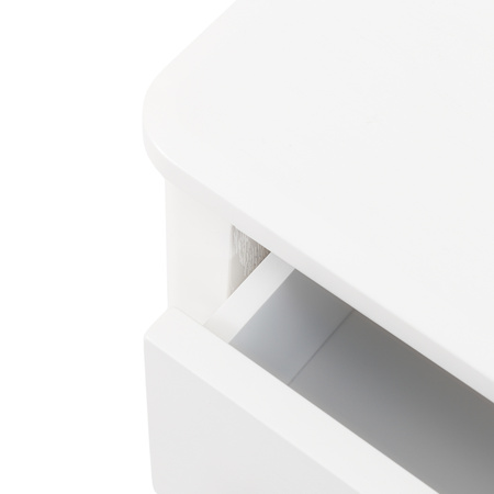 Acton 2 Drawer Bedside White 450x400x550mm