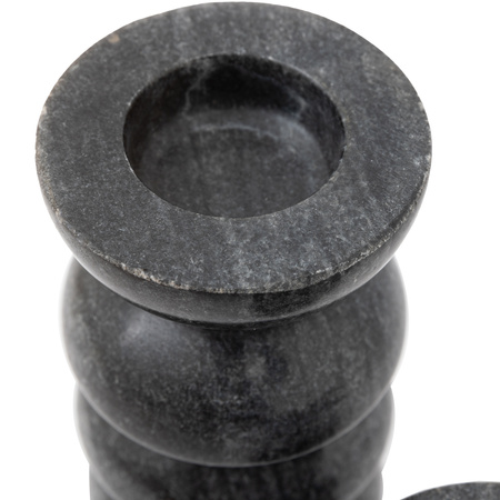 Azuaga Marble Candlestick Grey S/2 100/150mm